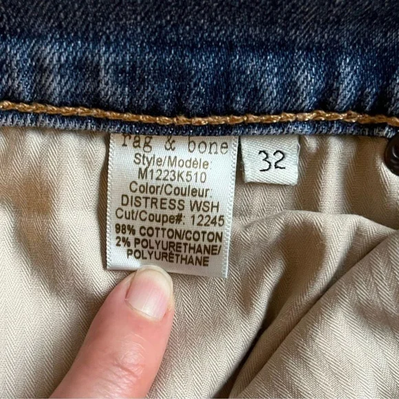Rag & Bone New York Standard Issue Fit 2 Slim Leg Jeans/Denim - Picture 13 of 14